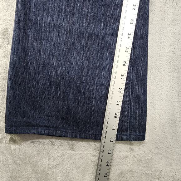 Old Navy Jeans Womens 12 Blue Dark Wash Mid Rise Flare Leg Stretch Flap Pockets - Picture 11 of 13